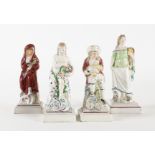 A GROUP OF FOUR PEARLWARE FIGURES (4)