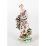 A DERBY PORCELAIN FIGURE OF THE HAYMAKER'S COMPANION