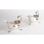 A PAIR OF VICTORIAN SILVER SAUCEBOATS