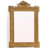 A 19TH CENTURY FRENCH GILT FRAMED MIRROR