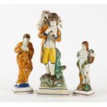 THREE PRATT WARE FIGURES (3)