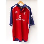 A SIGNED FREDDIE FLINTOFF CRICKET SHIRT