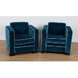 DAVID LINLEY; A PAIR OF CHASE CHAIRS (2)