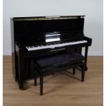 ’YAMAHA TRANSACOUSTIC TA2’ A BLACK LACQUERED UPRIGHT PIANO (3)