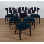 DAVID LINLEY; A SET OF SIX KLISMOS DINING CHAIRS (6)