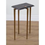 ‘GINGER BROWN’ A FAUX SHAGREEN SIDE TABLE