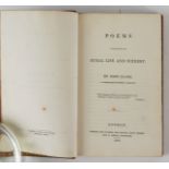 CLARE, John (1793-1864). Poems Descriptive of Rural Life and Scenery, London, 1820, 12mo, half...