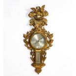 A FRENCH GILTWOOD WALL BAROMETER