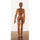 A FRENCH PINE ARTIST’S LAY FIGURE