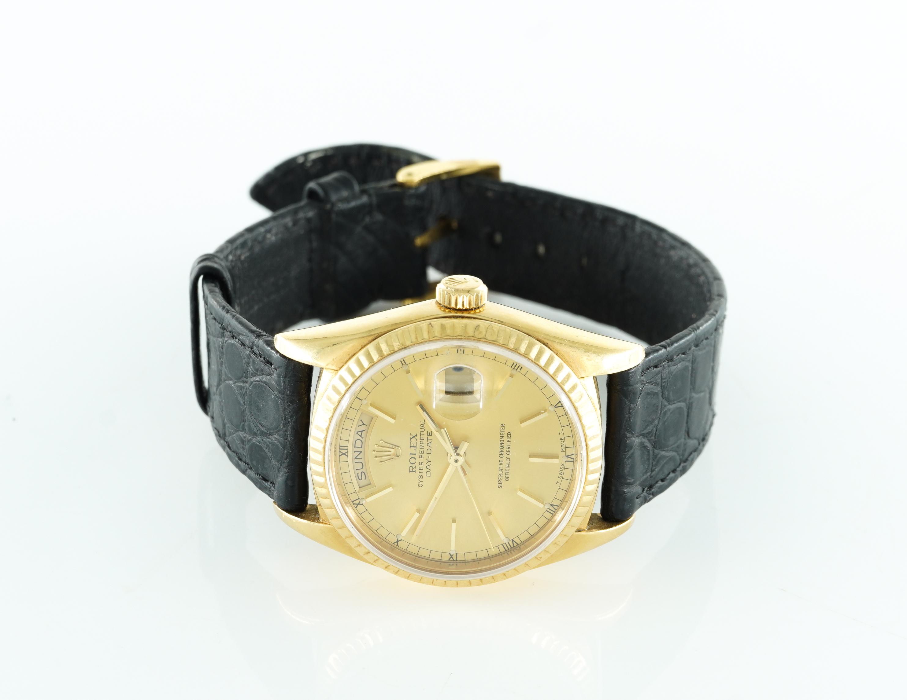 A ROLEX OYSTER PERPETUAL DAY-DATE 18CT GOLD CASED GENTLEMAN'S WRISTWATCH - Image 3 of 3