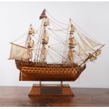 A MODEL OF THE H.M.S. VICTORY NAVAL WAR SHIP