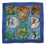 HERMES: 'LES QUATRE SAISONS' SILK SCARF BY ROBERT DALLET