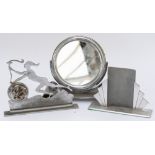 A CHROME PLATED DRESSING TABLE MIRROR (3)