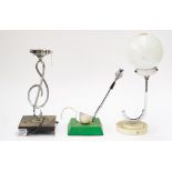 THE FERGUSON SPORTS LAMP: A CHROME PLATED TABLE LAMP MODELLED AS A GOLF CLUB AND BALL (3)