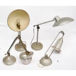 FOUR METAL ANGLEPOISE TABLE LAMPS (4)