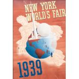 NEW YORK WORLD'S FAIR POSTER 1939 BY JOHN ATHERTON (1900-1952)