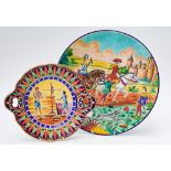 CHRISTIAN LECLERCQ FOR LONGWY: 'RETOUR DE CHASSE' A LIMITED EDITION FAIENCE DISH (2)