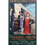 W.S.BYLITYLLIS CIE WAGONS LITS THE GOLDEN ARROW TRAVEL POSTER