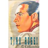 TINO ROSSI COLUMBIA MUSIC POSTER