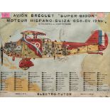 AVION BRÉGUET "SUPER BIDON" EDUCATIONAL POSTER