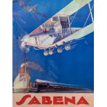 SABENA GERMAN AIRCRAFT POSTER