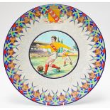 PAUL MIGNON FOR LONGWY, FRANCE: A LARGE FAIENCE CHARGER