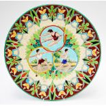 PAUL MIGNON FOR LONGWY, FRANCE: 'ATHLETISME' A FAIENCE CHARGER