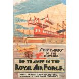 SHIPYARDS OF THE FUTURE RAF POSTER BY CLARENCE ELDER