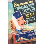 1939 NEW YORK WORLD'S FAIR TICKETS POSTER