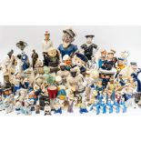 A LARGE GROUP OF CERAMIC FIGURES, MAINLY SAILORS (QTY)