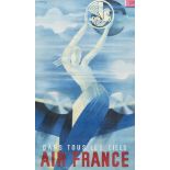 AIR FRANCE, 2 REPRODUCTION TRAVEL POSTERS