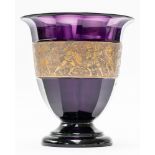 A MOSER, KARLSBAD, AMETHYST GLASS VASE