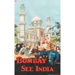 BOMBAY SEE INDIA TRAVEL POSTER
