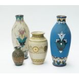 FOUR AMPHORA WARE EARTHENWARE VASES (4)