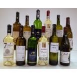 12 BOTTLES ENGLISH, MOLDOVAN AND GREEK WHITE WINE