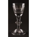 A LAUENSTEIN ENGRAVED GLASS GOBLET