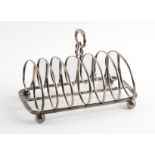 A WILLIAM IV SILVER TOASTRACK