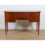 A GEORGE III INLAID MAHOGANY BOWFRONT SIDEBOARD