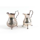 TWO SILVER CREAM JUGS (2)