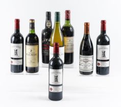 A MIXED GROUP OF WINES AND PORT INCLUDING A BOTTLE OF CHATEAU LYNCH BAGES GRAND CRU 1982 (8)