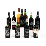 ELEVEN BOTTLES OF MAINLY PORT INCLUDING TWO BOTTLES OF HUTCHESON 10 YEAR OLD TAWNY (11)