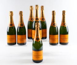 EIGHT BOTTLES OF VEUVE CLICQUOT CHAMPAGNE (8)