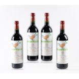 FOUR BOTTLES OF CHATEAU MOUTON ROTHSCHILD, PAUILLAC 1999 (4)