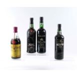 A BOTTLE OF TAYLOR'S LATE BOTTLED VINTAGE PORT 1985 AND THREE OTHER BOTTLES (4)