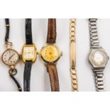 A TUDOR GOLD WATCH AND FOUR OTHER WATCHES (6)