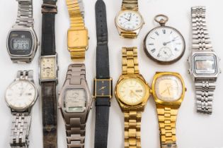 A GROUP OF 10 WATCHES AND A SILVER POCKET WATCH (11)