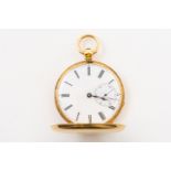 A GOLD CASED POCKET WATCH