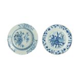 TWO CHINESE BLUE AND WHITE PLATES (2)