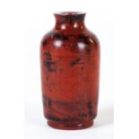 A CHINESE `REALGAR' GLASS SMALL VASE