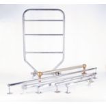 A GROUP OF MID 20TH CENTURY CHROME AND BRASS TOWEL RAILS AND BANNISTER FITTINGS (QTY)